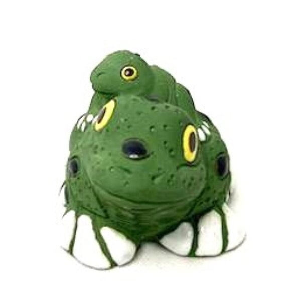 Ceramic Frog Figurine Adult & Child Big Eyes - Picture 1 of 6